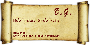 Bárdos Grácia névjegykártya